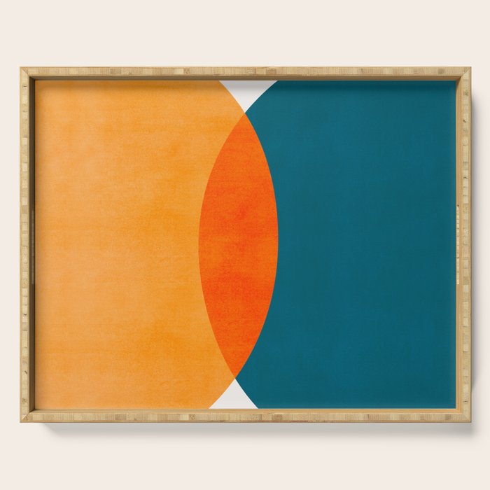 Mid Century Eclipse / Abstract Geometric Serving Tray