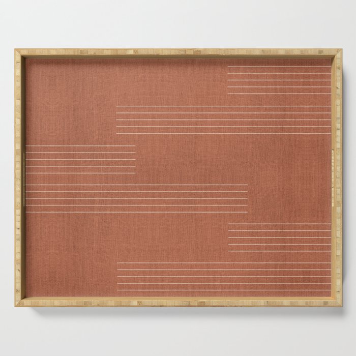 Minimal, Pattern, Boho Prints, Terracotta Serving Tray