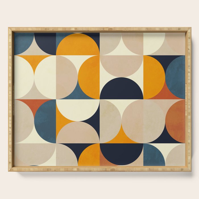 Mid Century Abstract Shapes Fall Winter 1 Serving Tray