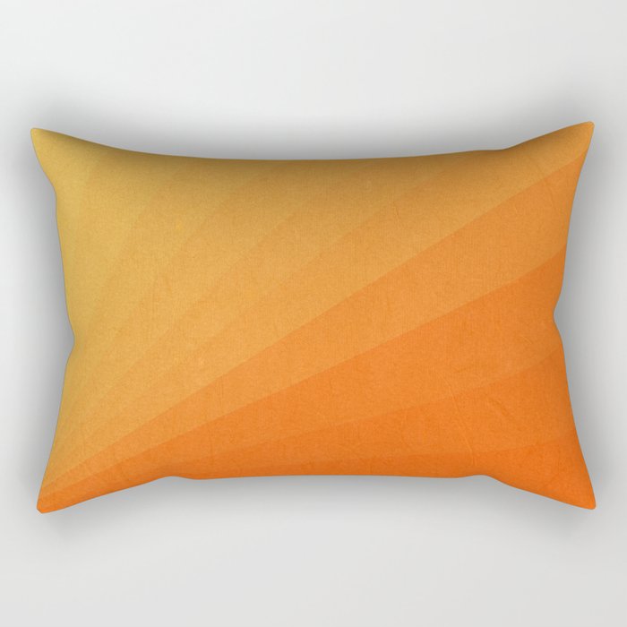 Shades Of Sun - Line Gradient Pattern Between Light Orange And Pale Orange Rectangular Pillow