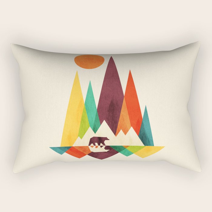 Bear In Whimsical Wild Rectangular Pillow