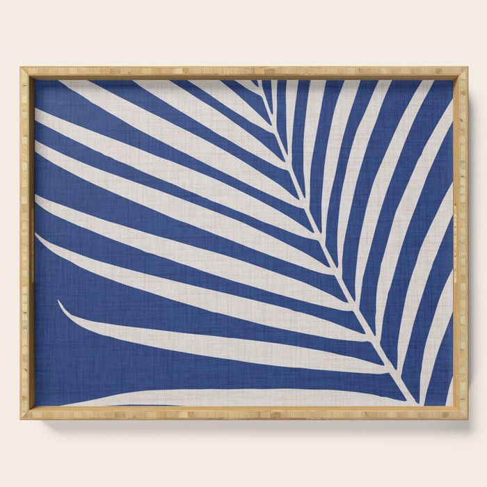 Indigo Palm Minimal Botanical Serving Tray