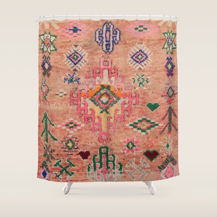 Moroccan Berber Traditional Carpet Shower Curtain