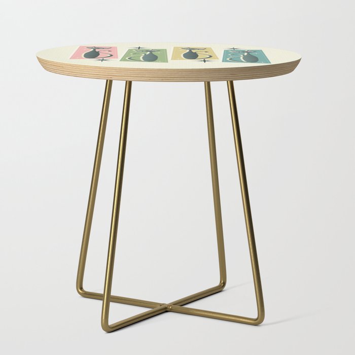 Retro Patchwork Tabbies ©Studioxtine Side Table