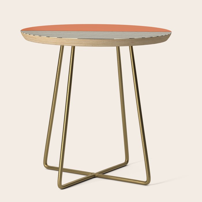 Sunrise Sunset I - Orange Black Side Table