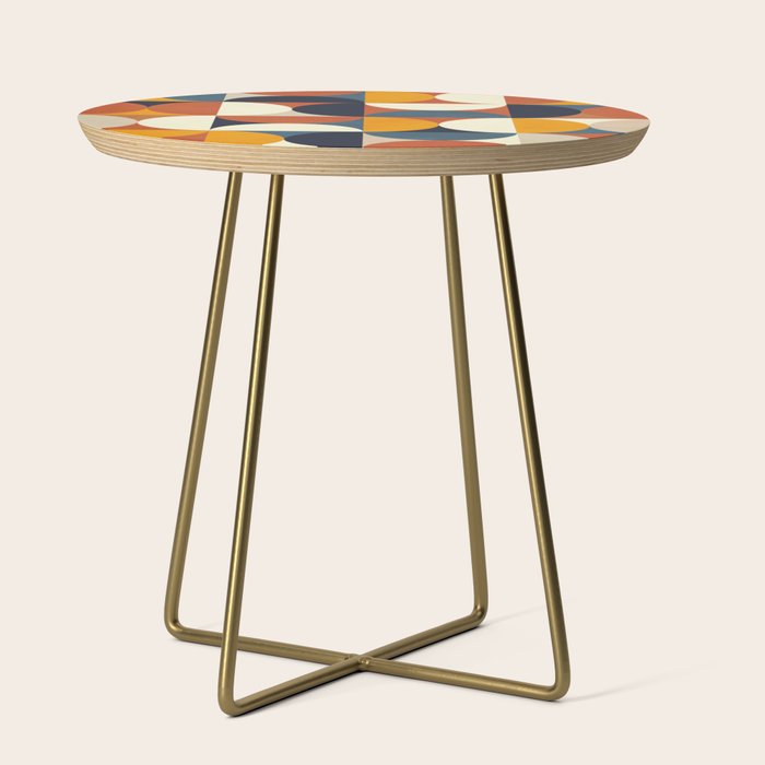 Mid Century Abstract Shapes Fall Winter 3 Side Table