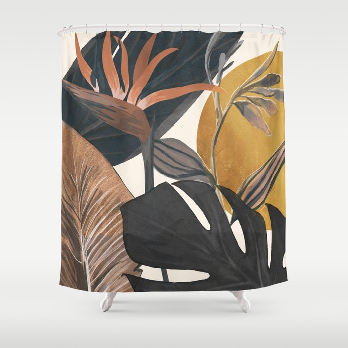Abstract Tropical Art Iii Shower Curtain