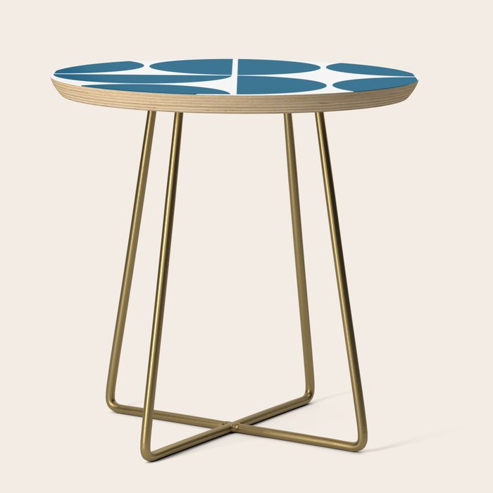 Mid Century Modern Blue Square Side Table