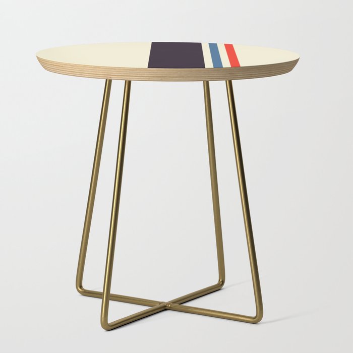 Classic Minimal Racing Car Retro Stripes - Furaribi Side Table