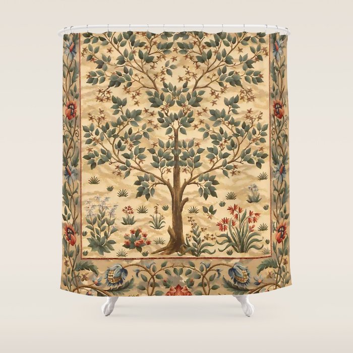 William Morris "Tree Of Life" 3. Shower Curtain