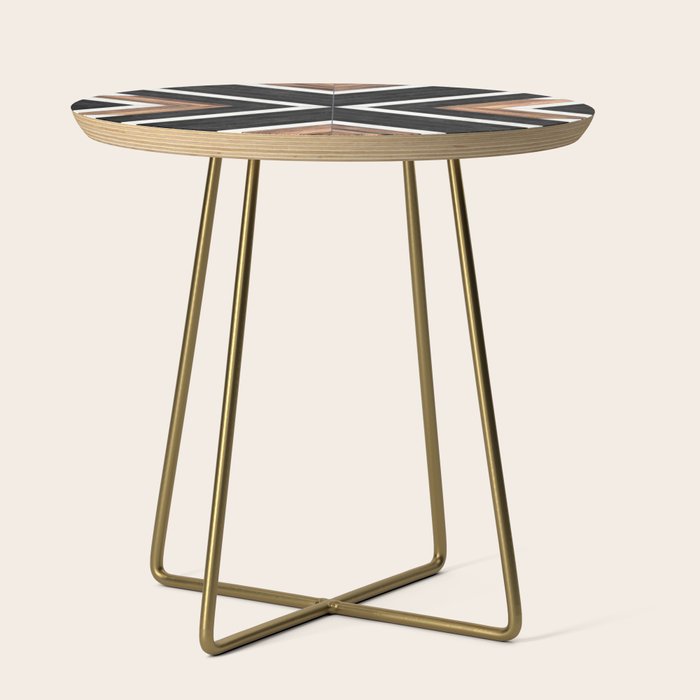Urban Tribal Pattern No.1 - Concrete And Wood Side Table