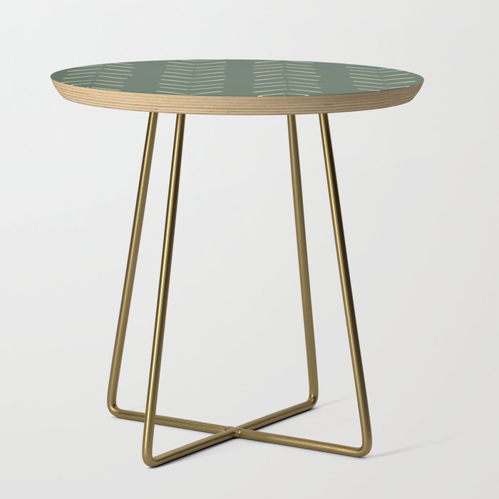Boho Big Arrows In Leaf Green Side Table
