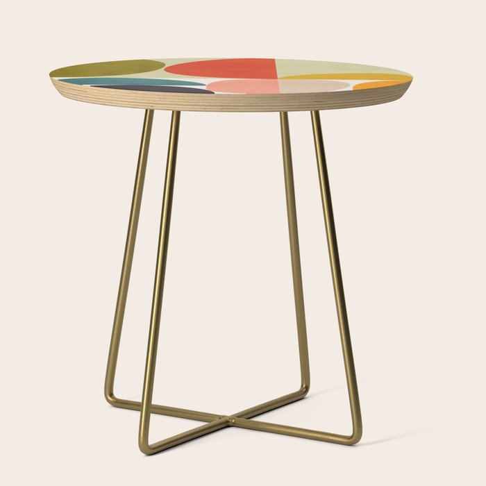 Shapes Of Mid Century Geometry Art Side Table