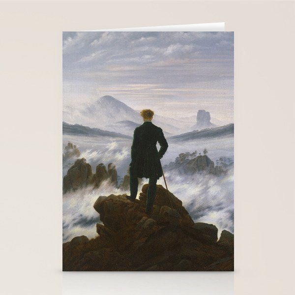 "Wanderer Above The Sea Of Fog" ("Der Wanderer üBer Dem Nebelmeer") By Caspar David Friedrich, Circa 1817  Stationery Card