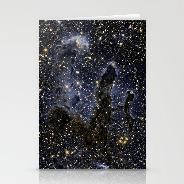 Pillars Of Creation / Eagle Nebula In Infrared (Nasa/Esa Hubble Space Telescope) Stationery Card