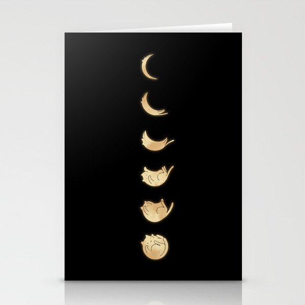 Cat Landscape 57: Phases Of The Meow Stationery Card