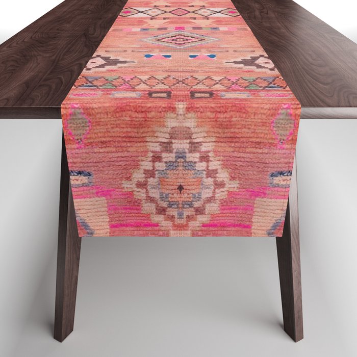 Traditional Moroccan Berber Rug Design Table Runner