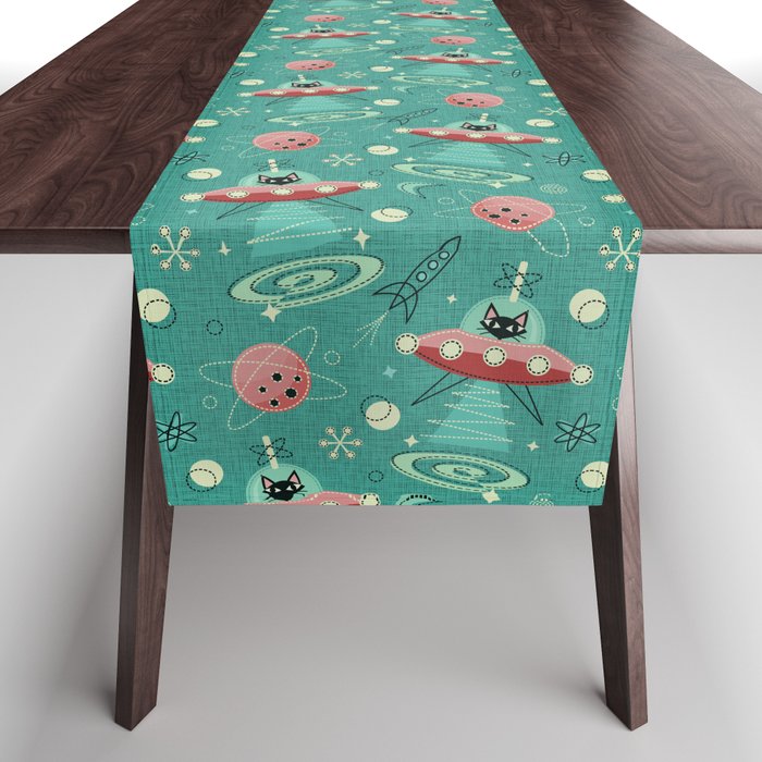 Atomic Cats In Space - ©Studioxtine Table Runner