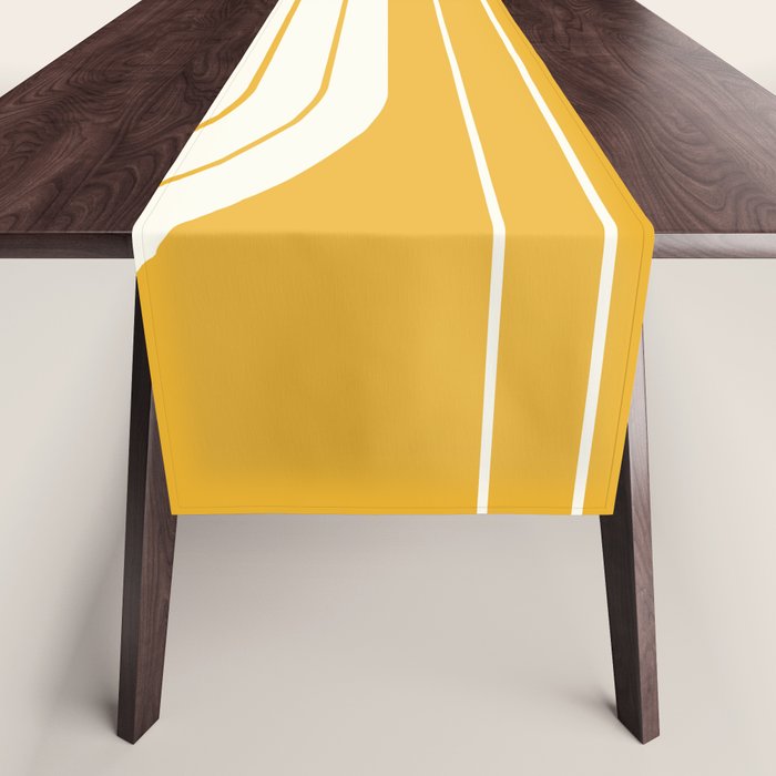 Two Tone Line Curvature Lxxxiii Table Runner