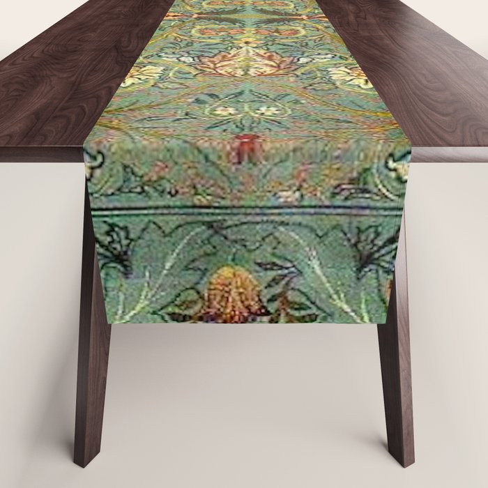 William Morris Antique Acanthus Floral Table Runner