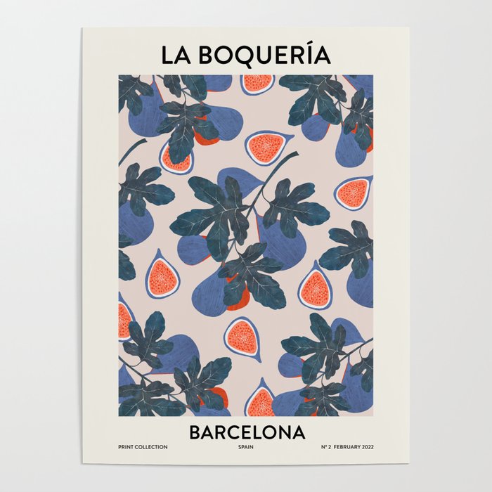 Fruit Market Barcelona Inspiration Poster