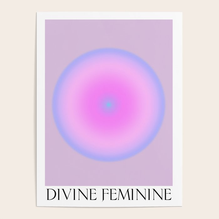 Divine Feminine Spiritual Gradient Art Print Poster
