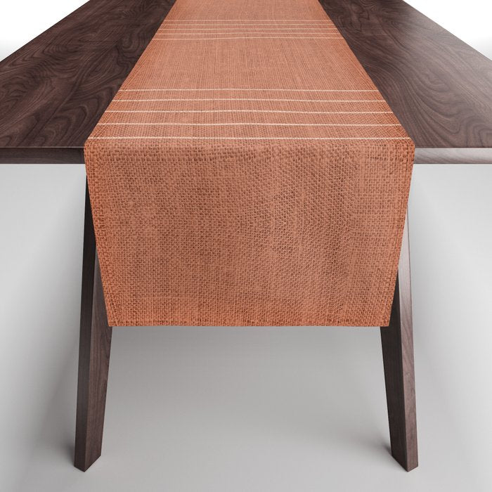 Minimal, Pattern, Boho Prints, Terracotta Table Runner