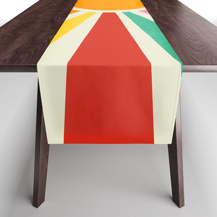 Retro Sunrise: Rainbow Edition Table Runner