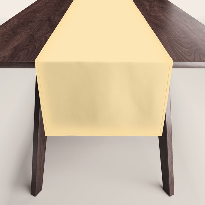 Buttercream Yellow Pastel Solid Table Runner
