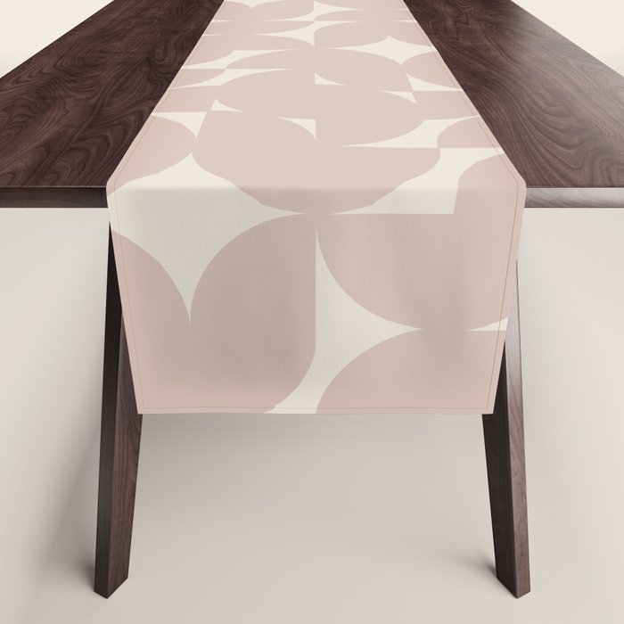 Contemporary Geometric Shapes - Natural Neutral Table Runner