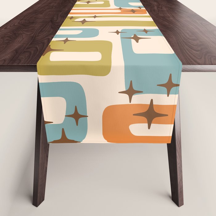 Mid Century Modern Style 922 Orange Green Blue Table Runner