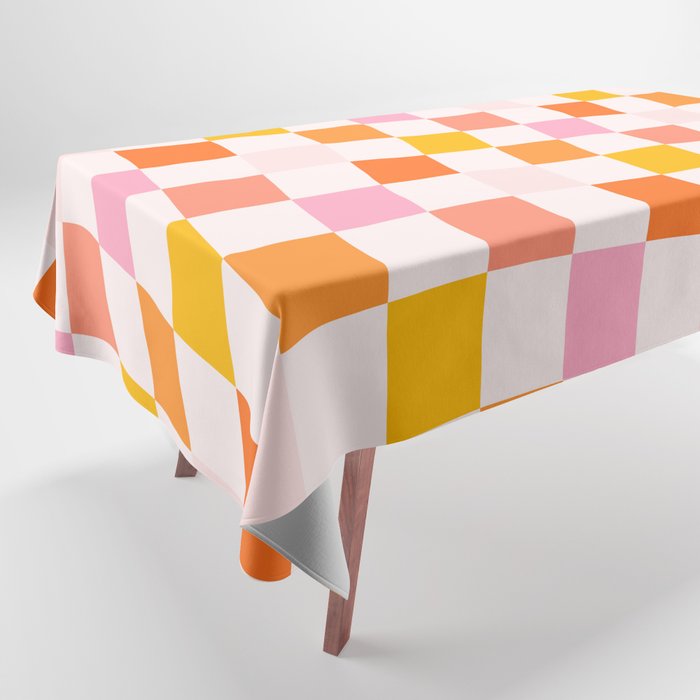 Checkers: Pattern 04 | The Peach Edition Tablecloth