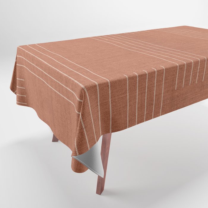 Minimal, Pattern, Boho Prints, Terracotta Tablecloth