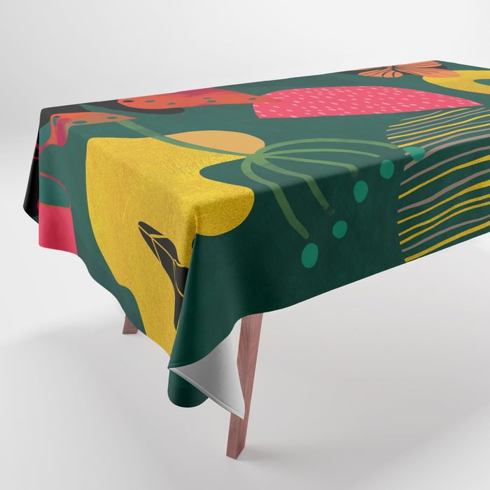 Mid Century Shapes Garden Party 3 Tablecloth