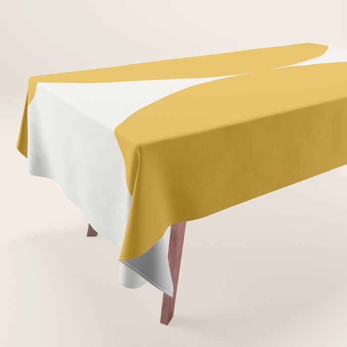 Bold Geometric Shapes Maximalism Xii Golden Yellow Tablecloth