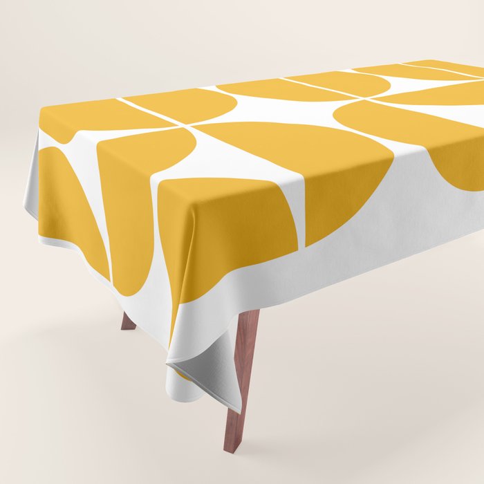 Mid Century Modern Yellow Square Tablecloth