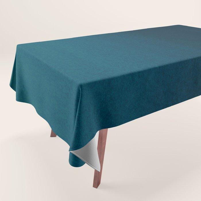 Navy Blue Teal Hand Painted Watercolor Paint Ombre Tablecloth