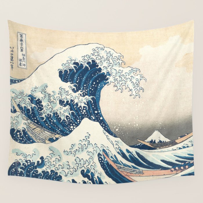 The Great Wave Off Kanagawa By Katsushika Hokusai Thirty Six Views Of Mount Fuji - The Great Wave Wall Tapestry