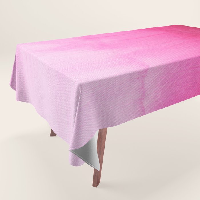 Modern Fuchsia Watercolor Paint Brushtrokes Tablecloth