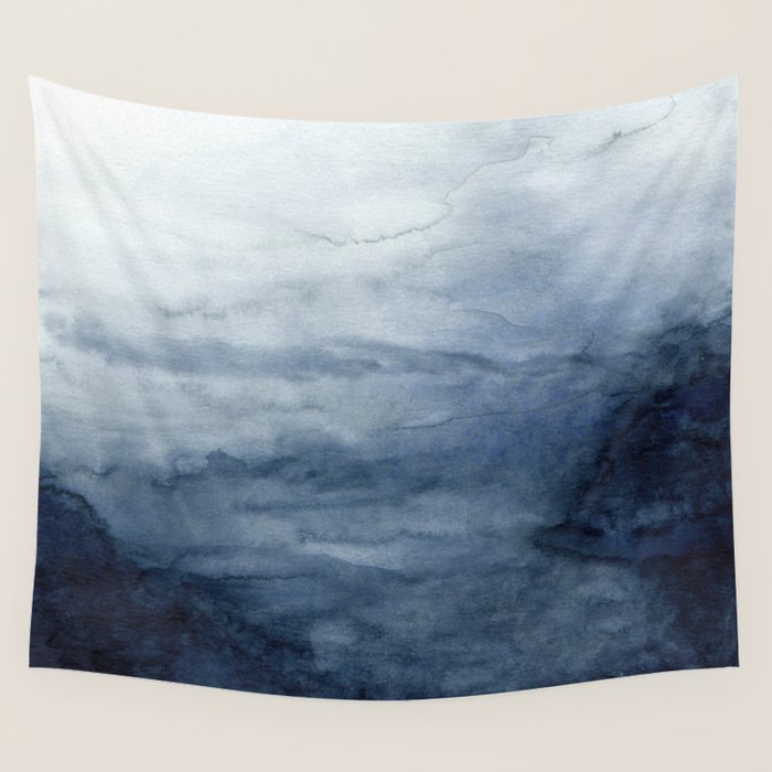Indigo Abstract Painting | No.2 Wall Tapestry