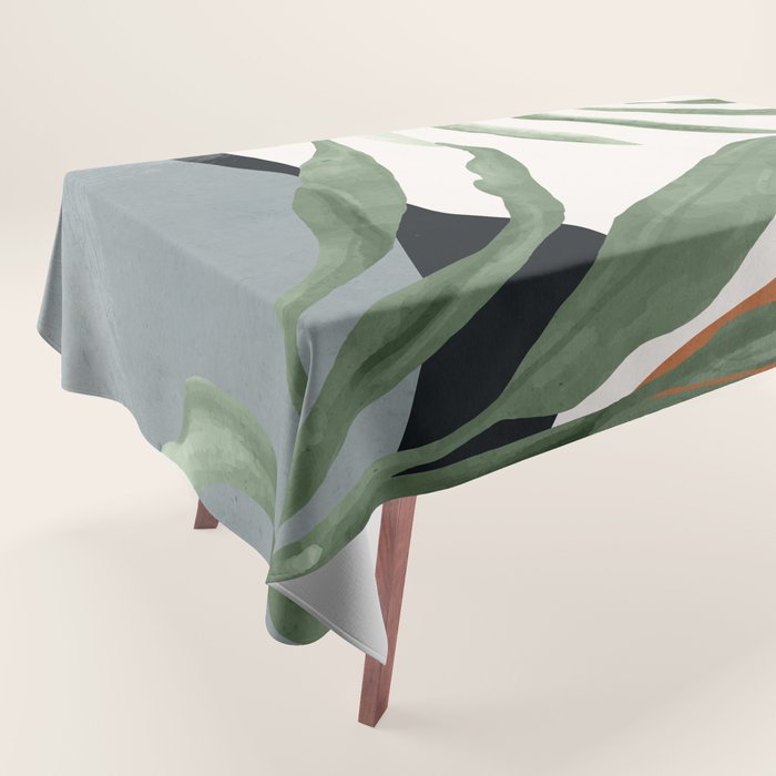 Abstract Art Tropical Leaves 10 Tablecloth