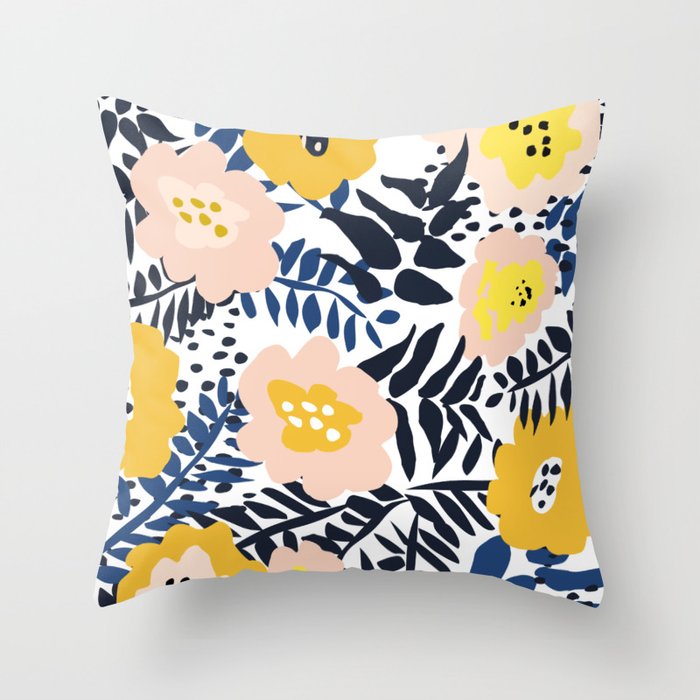 Outdoor: Florals Matching To Design For A Happy Life Throw Pillow