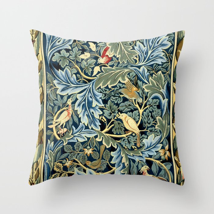 William Morris "Birds And Acanthus" Throw Pillow