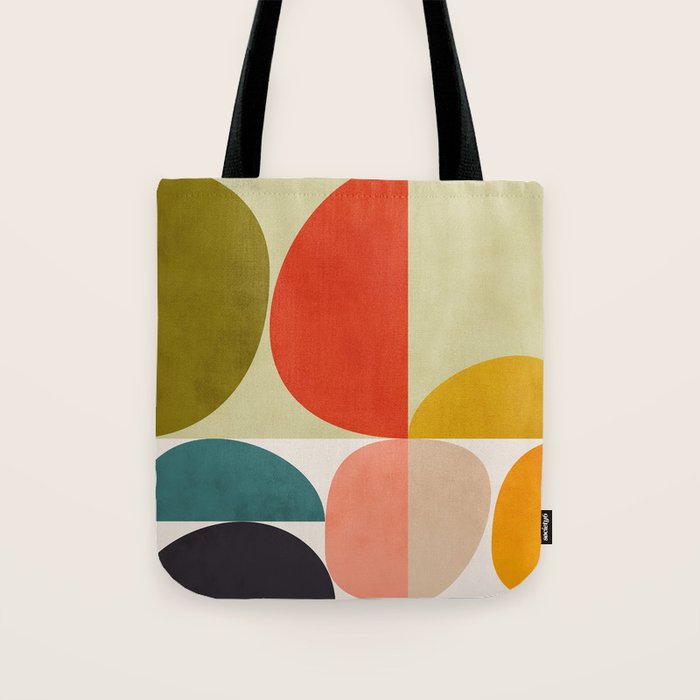 Shapes Of Mid Century Geometry Art Tote Bag