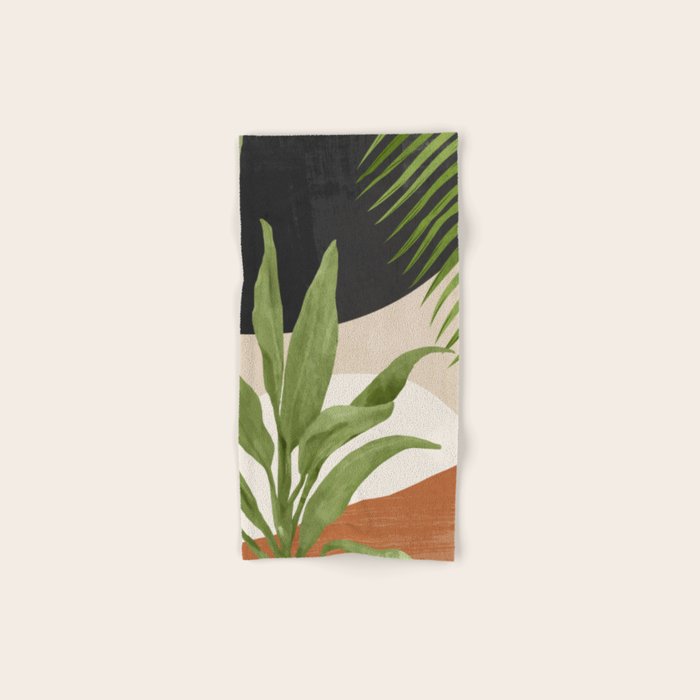 Abstract Art Tropical Leaf 11 Bath Towel