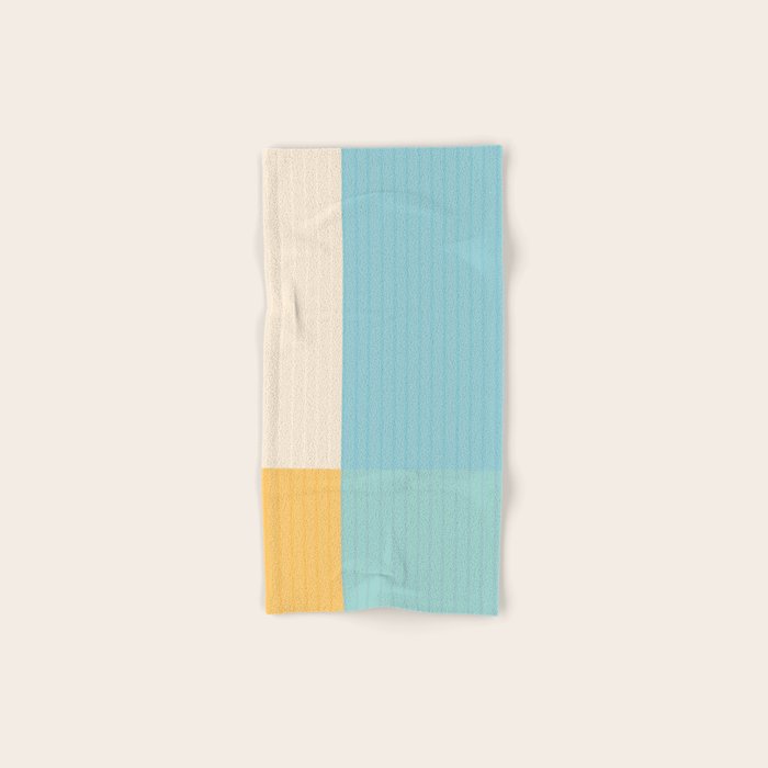Color Block Line Abstract Iii Coastal Beachy Bath Towel