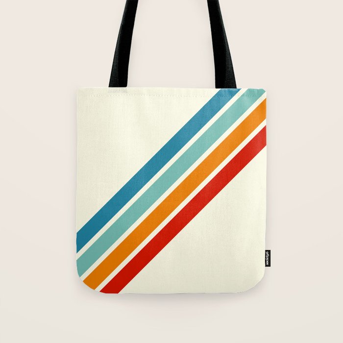 Alator - Classic 70s Retro Summer Stripes Tote Bag
