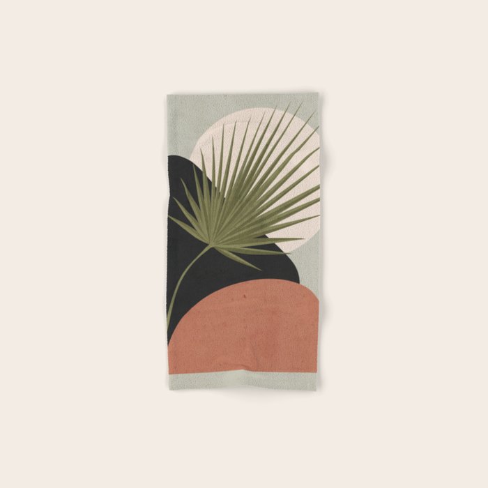 Tropical Leaf- Abstract Art 5 Bath Towel