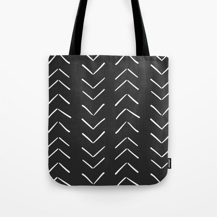 Boho Big Arrows In Black And White Tote Bag