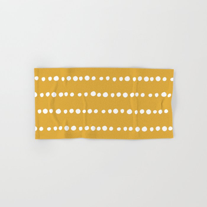 Spotted, Mustard Yellow, Boho Prints Bath Towel